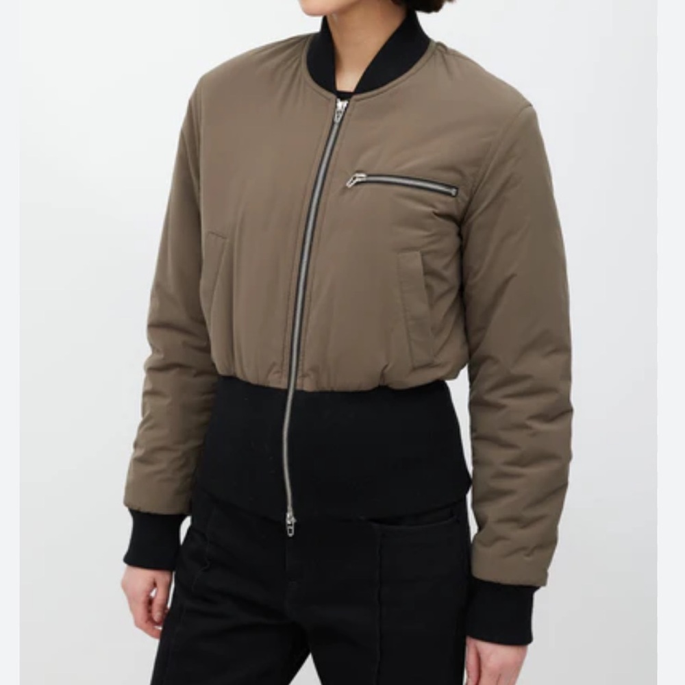 T ALEXANDER WANG BLACK CROPPED BOMBER JACKER 4 - Picture 5 of 14